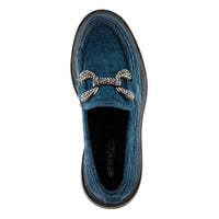 Thumbnail for  Fashionable Patrizia Marlen Shoes in blue denim with espadrille sole and ankle tie