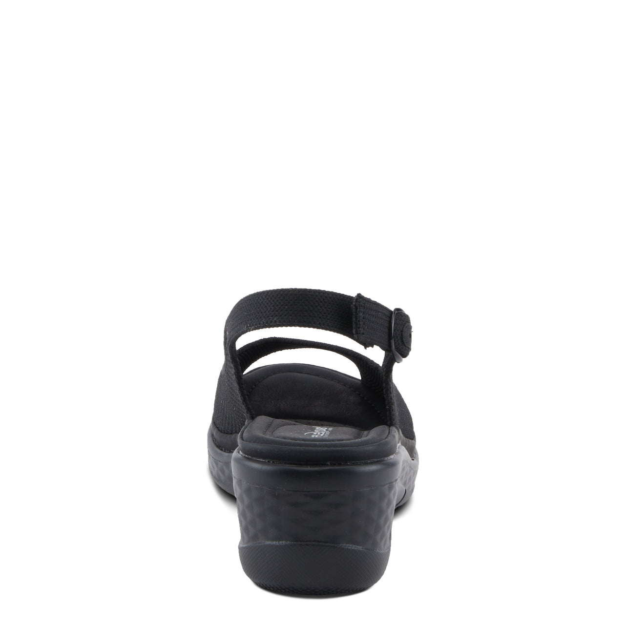 Black leather Spring Step Shoes Flexus Mayberry Sandals with adjustable straps and cushioned insole for all-day comfort