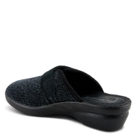 Thumbnail for Shimmering silver FLEXUS MERULA-SPARKLE SLIPPERS with plush lining and comfortable sole