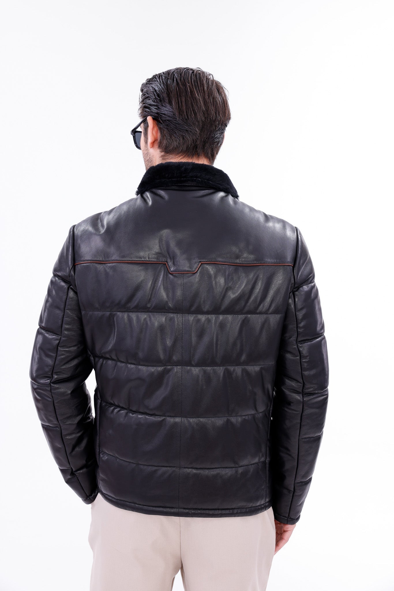 The Valtina Black Shearling Men Jacket