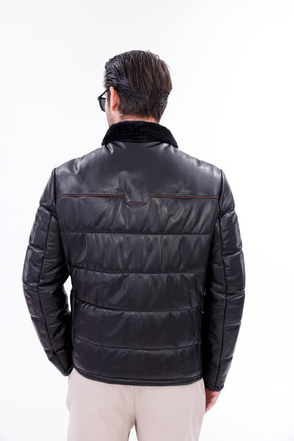 The Valtina Black Shearling Men Jacket