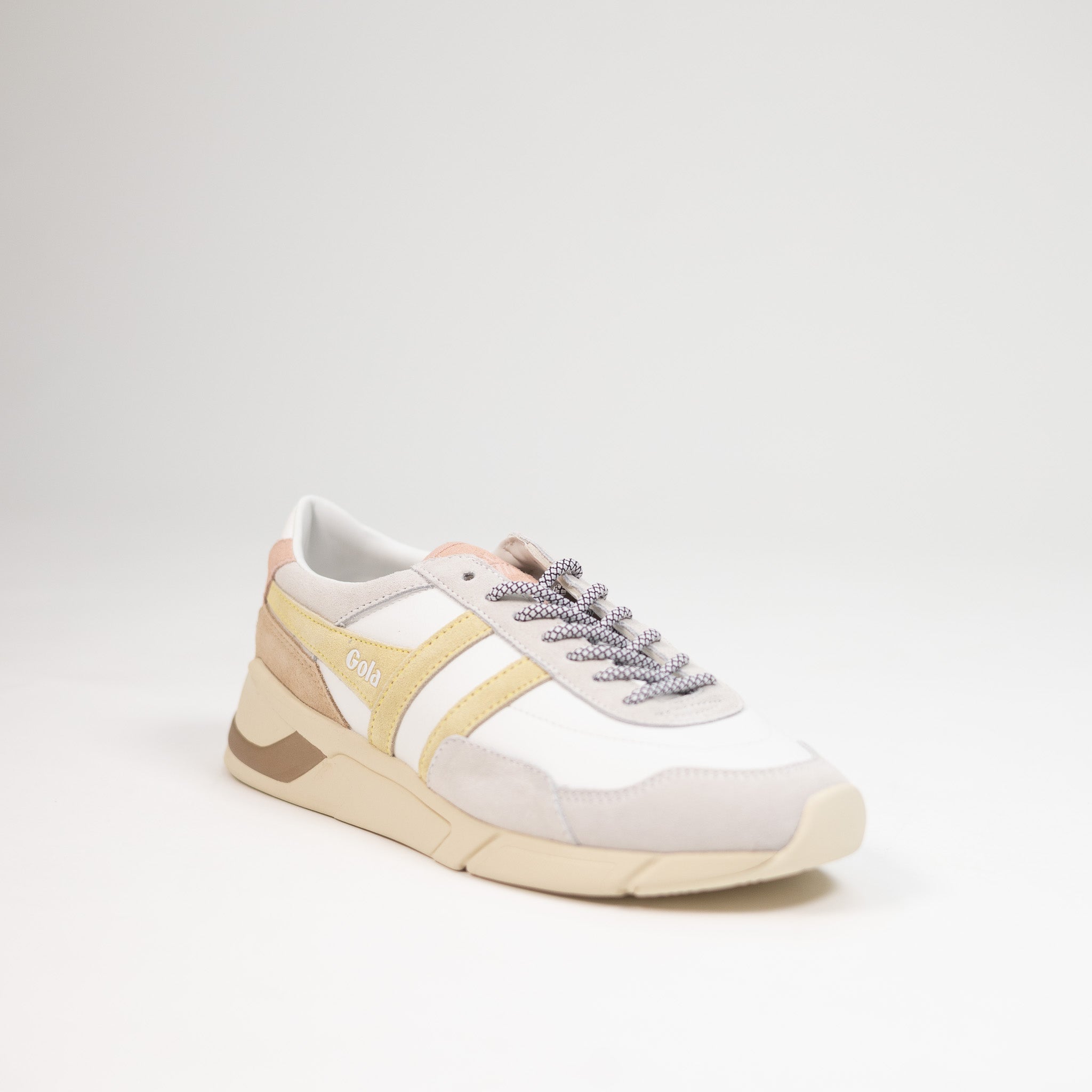 Gola Classics Women's Eclipse Pure Sneakers - White/Lemon/Pearl Pink