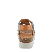 Thumbnail for Spring Step Migula Sandals in tan color with floral design and supportive sole