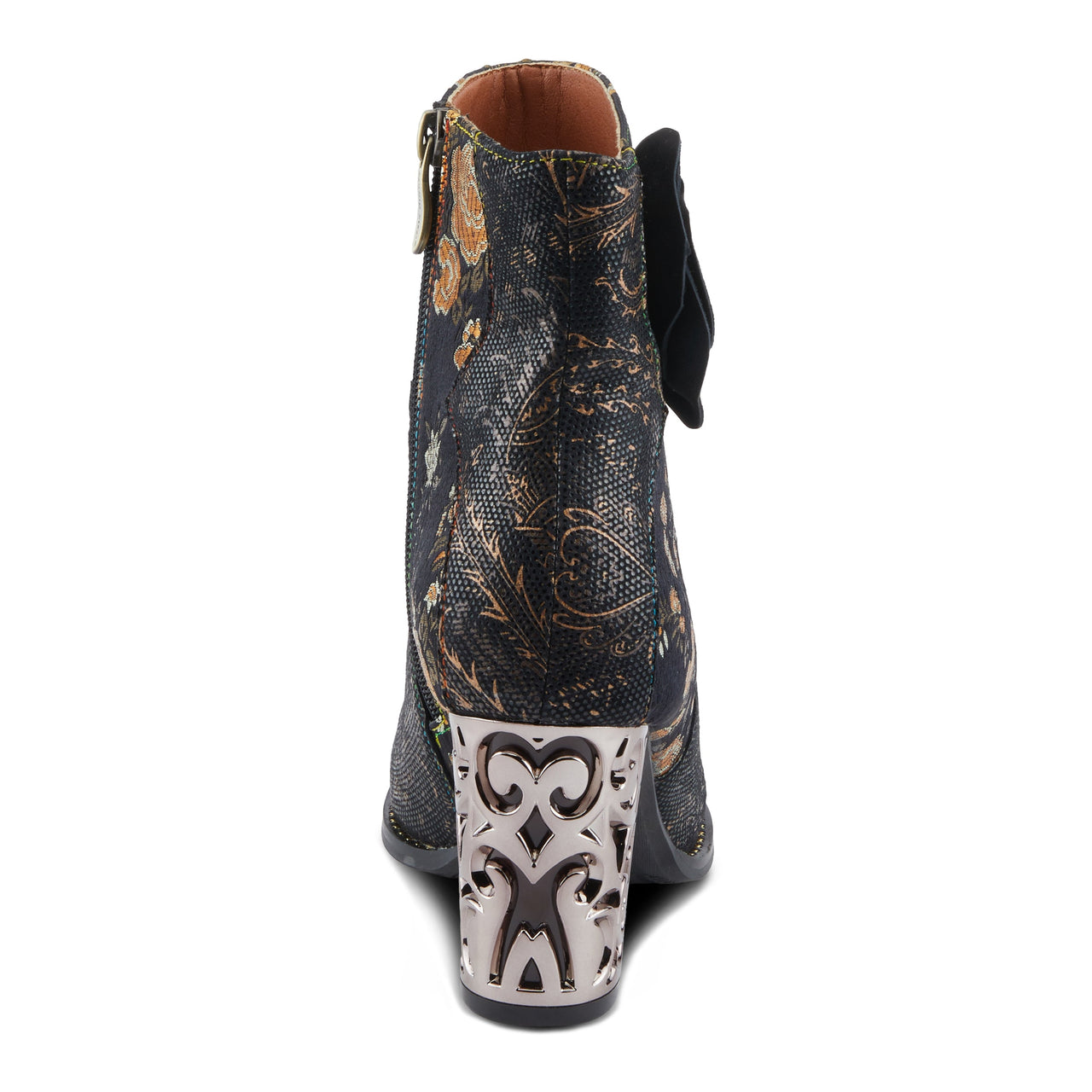 L'Artiste Monet Boots - Hand-painted leather ankle boots with floral design