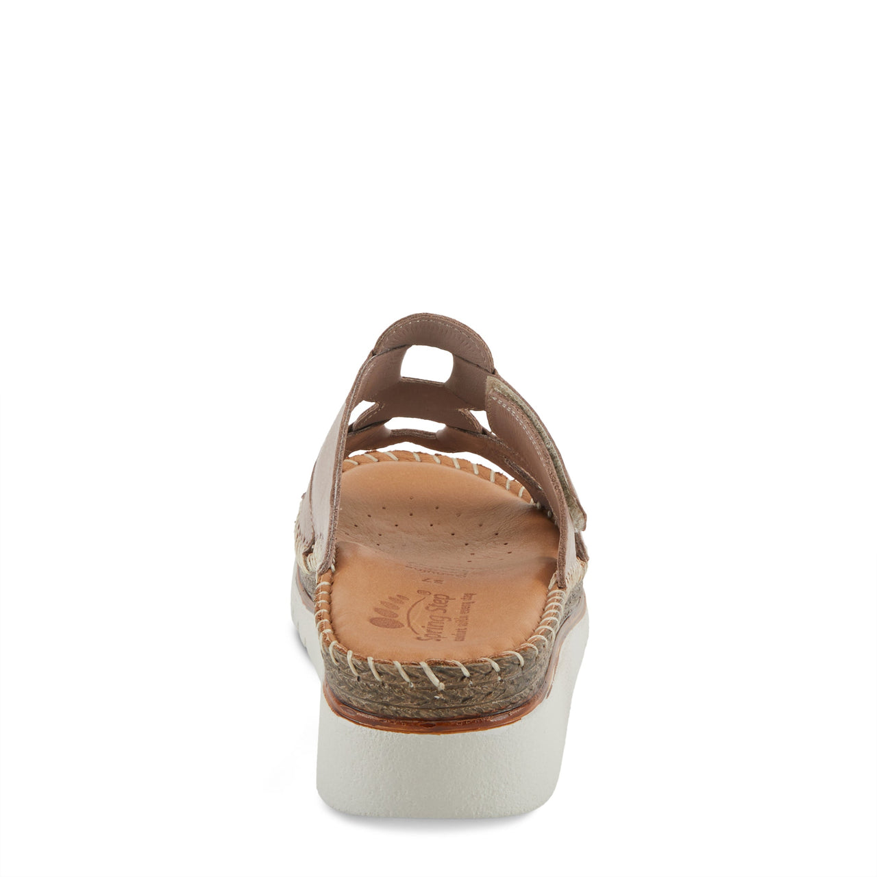  Versatile Spring Step Montera Sandals in Taupe with Cork-inspired Wedge Heel