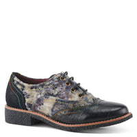 Thumbnail for Buy L'Artiste Muggiasti-Viv Women’S Leather Floral Velvet Shoes - Oxford from Don’t Panic Shoes | Best Prices & Fast Shipping