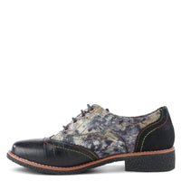 Thumbnail for Buy L'Artiste Muggiasti-Viv Women’S Leather Floral Velvet Shoes - Oxford from Don’t Panic Shoes | Best Prices & Fast Shipping