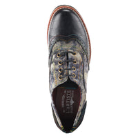 Thumbnail for Buy L'Artiste Muggiasti-Viv Women’S Leather Floral Velvet Shoes - Oxford from Don’t Panic Shoes | Best Prices & Fast Shipping