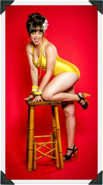 Lucky Lou Shoes Women's the Rockin' Tiki/with Ankle Strap - in Black Leather