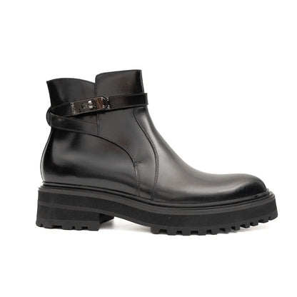 Buckled Chelsea Boots Premium Men's Calfskin Black