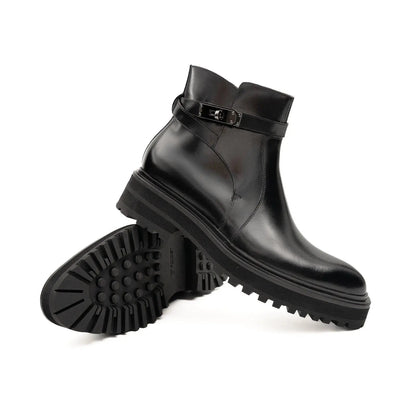 Buckled Chelsea Boots Premium Men's Calfskin Black