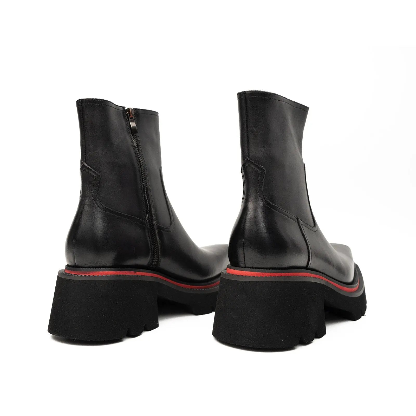 Chelsea Boots Men’s Calfskin Black Side Zip Thick Sole