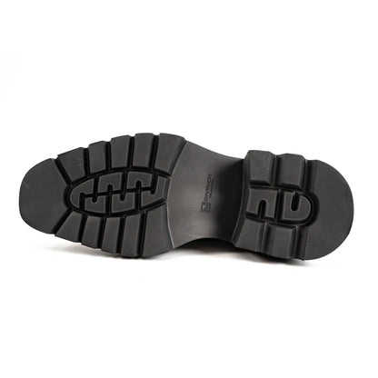 Men's Leather Derby Shoes Snake Print Platform Premium