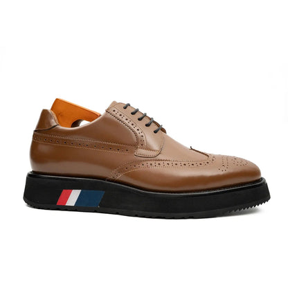 Men's Full Grain Leather Platform Shoe Everyday Comfort
