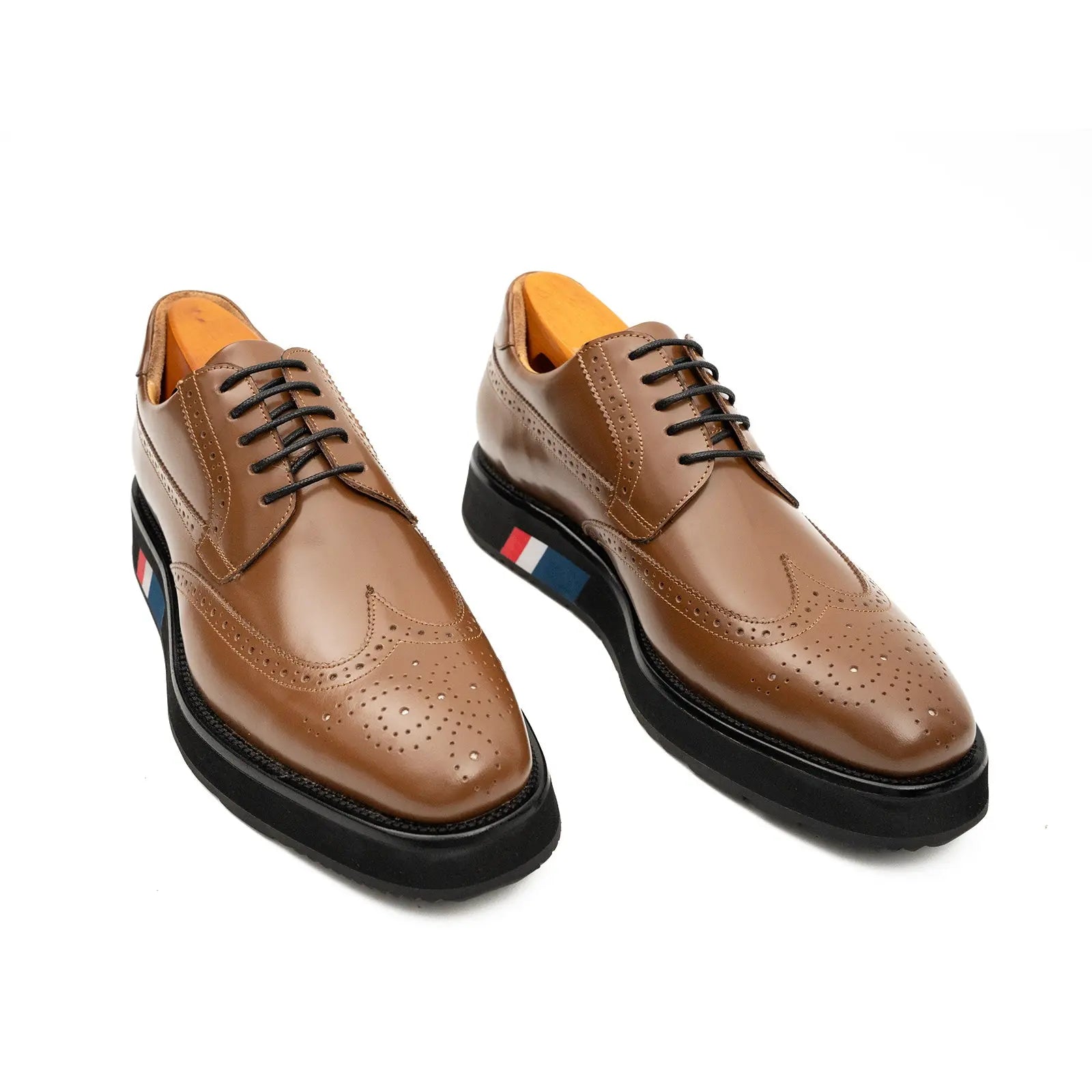 Men's Full Grain Leather Platform Shoe Everyday Comfort