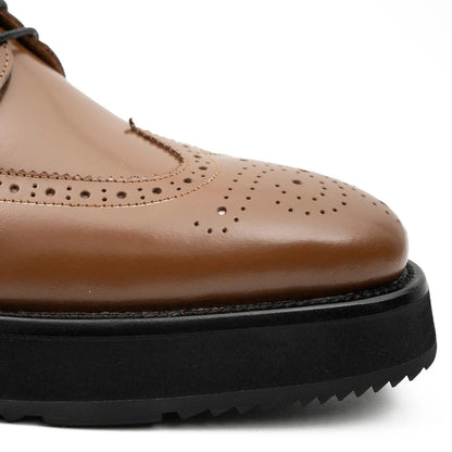 Men's Full Grain Leather Platform Shoe Everyday Comfort