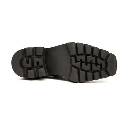 Unknown Brand Derby Shoes With Chunky Sole Men’s Leather Wine Red