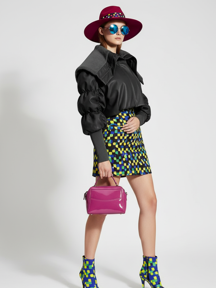 Motorcycle Leather Puff Sleeve Jacket MEATPACKING BYMANYC ® New York