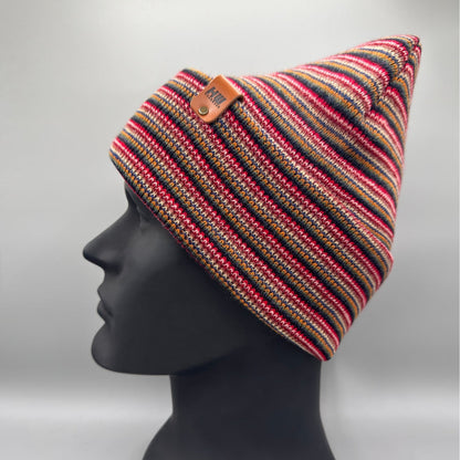HW Traditional Beanie Multicolor Knit Warm Made In Usa