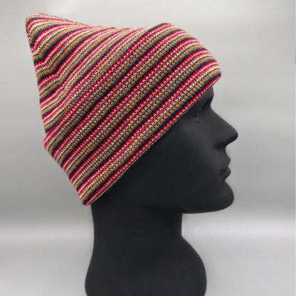HW Traditional Beanie Multicolor Knit Warm Made In Usa