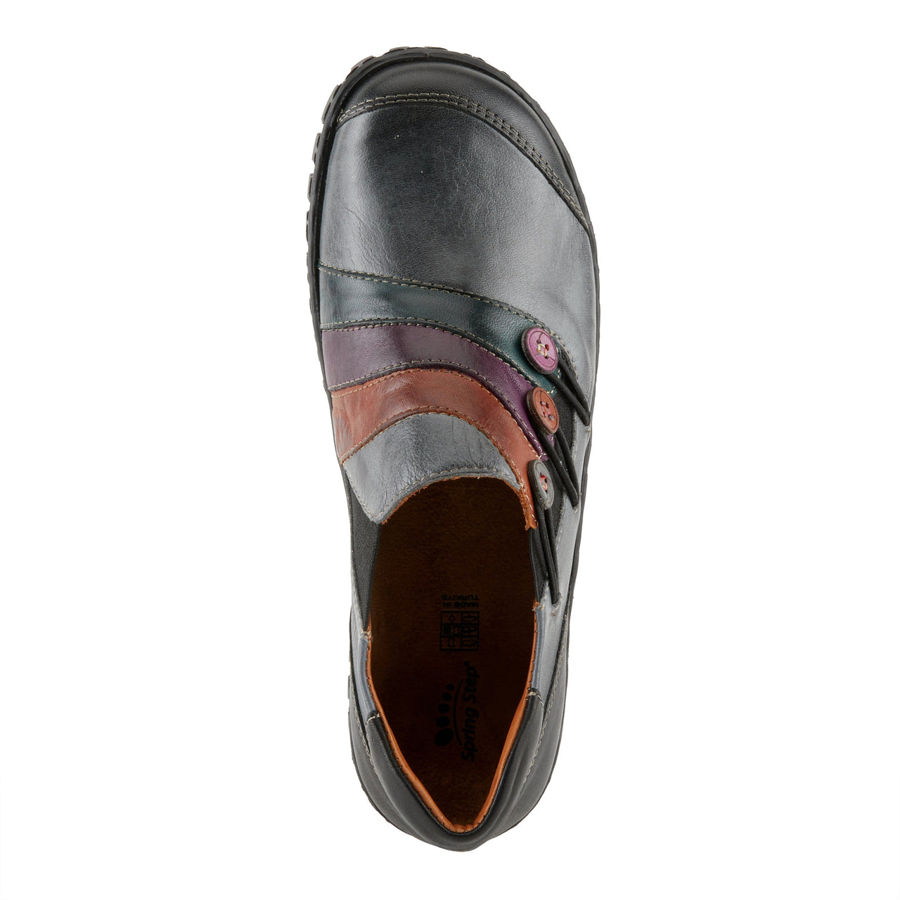 Stylish and comfortable Spring Step NEETA SHOES in black leather