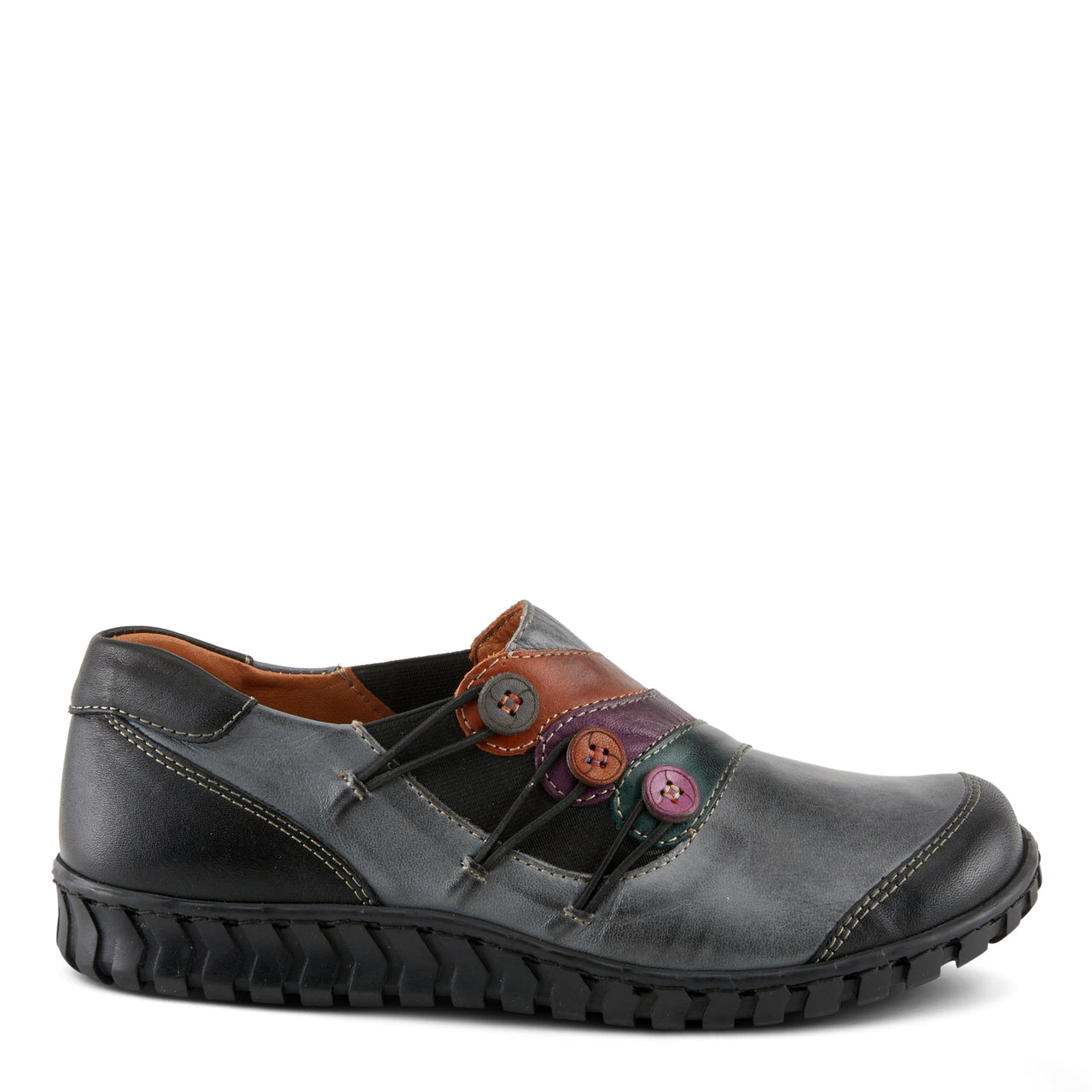 Stylish and comfortable Spring Step NEETA SHOES in black leather