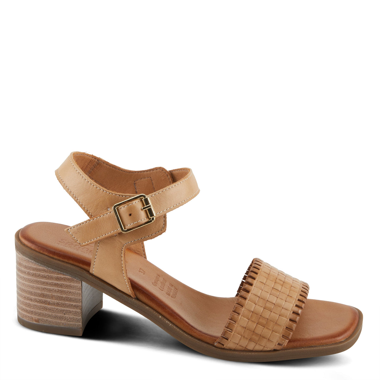 Stylish and comfortable Spring Step Nifona sandals in black leather, perfect for summer outings and casual wear