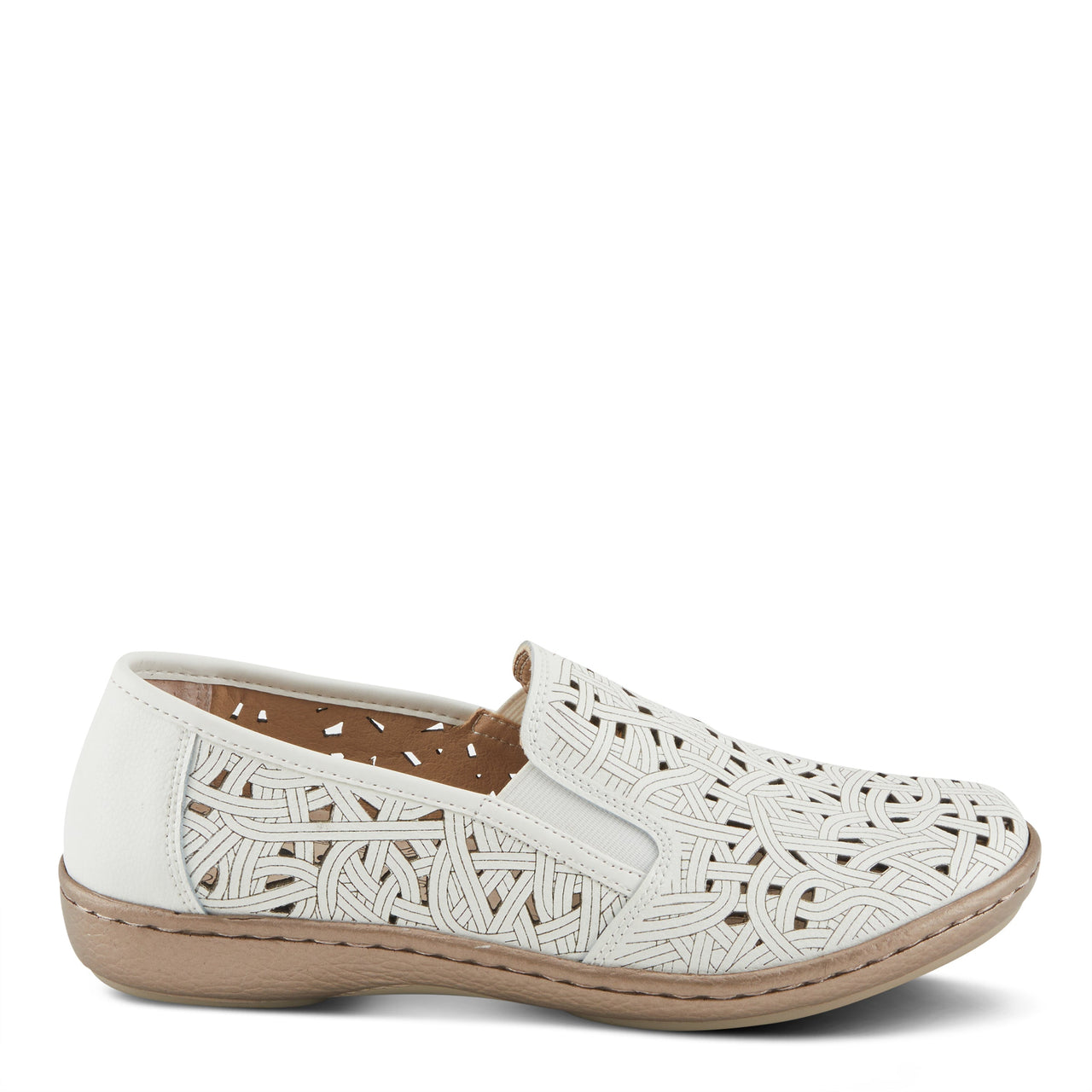 Spring Step Nifonela Shoes in taupe leather with decorative buckle