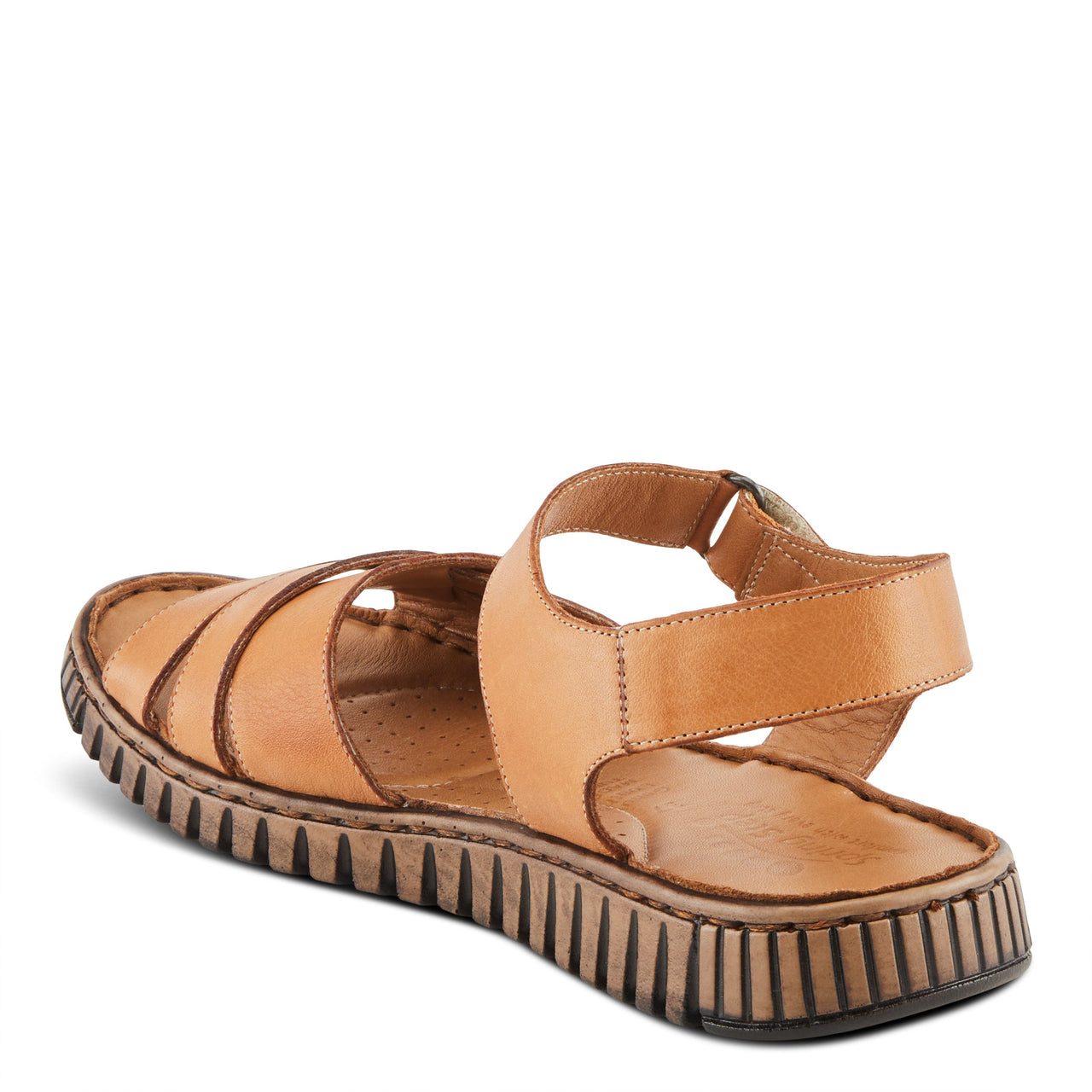 Black leather Spring Step Nochella sandals featuring a stylish strappy design and cushioned footbed for all-day comfort and support