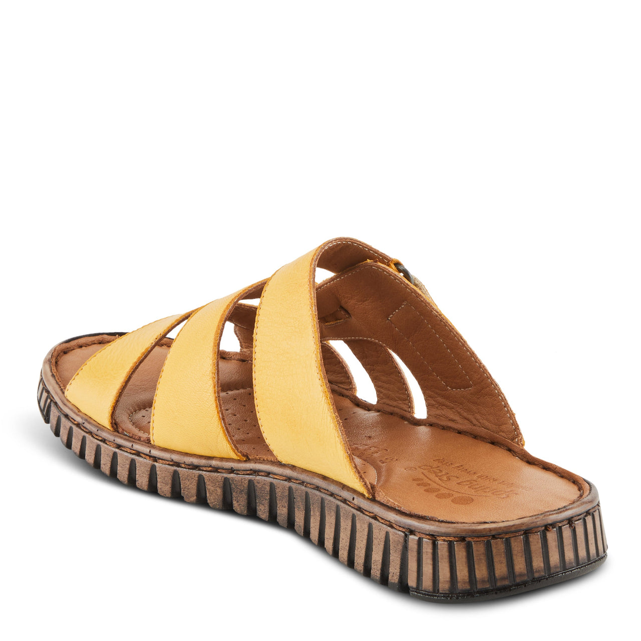 A pair of comfortable and stylish Spring Step Olly Sandals in brown leather