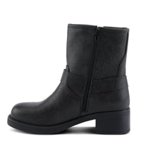 Thumbnail for Stylish PATRIZIA OLWEN BOOTS featuring black leather and faux fur lining 