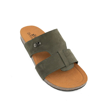 DiVinch Adjustable Strap Slides Casual Men's Olive Green