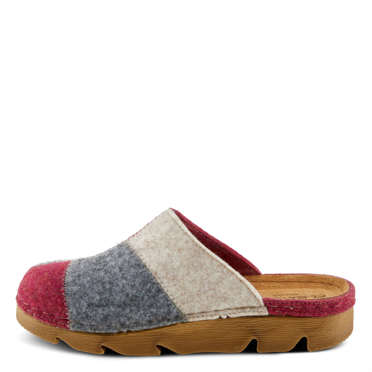 FLEXUS PATCHY SLIPPERS in vibrant pink and blue, with soft cushioned insoles