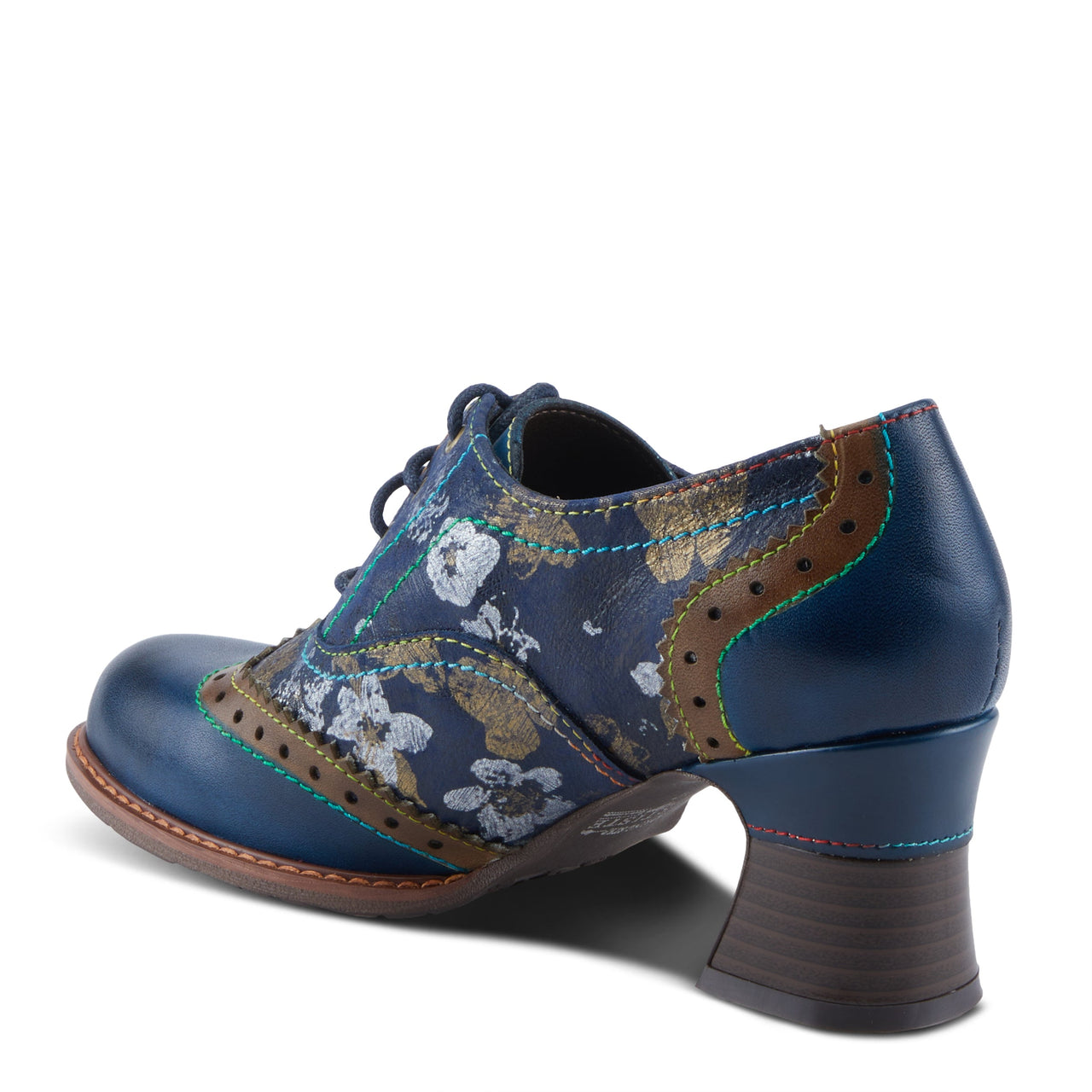 Unique and vibrant shoes with a hand-painted floral design