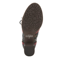 Thumbnail for L'ARTISTE PERRINE SHOES in elegant black leather with intricate floral detailing and comfortable cushioned insoles