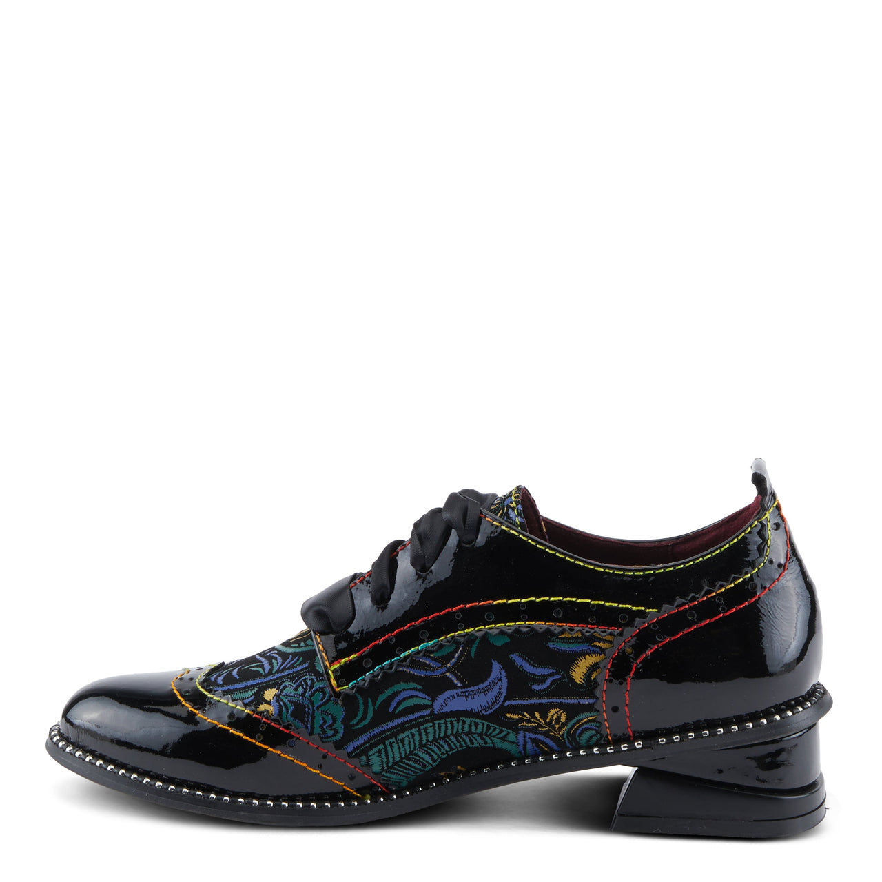 L'ARTISTE PRADEEP SHOES in rich brown leather with intricate stitching 