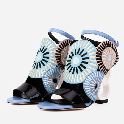The Parama Blue Leather Ankle Strap Women Sandal