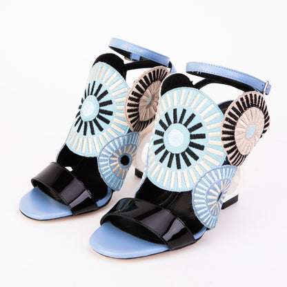 The Parama Blue Leather Ankle Strap Women Sandal
