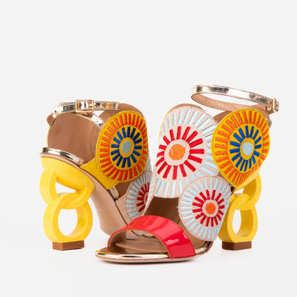 The Parama Yellow Leather Ankle Strap Women Sandal