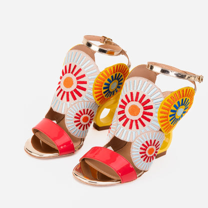 The Parama Yellow Leather Ankle Strap Women Sandal