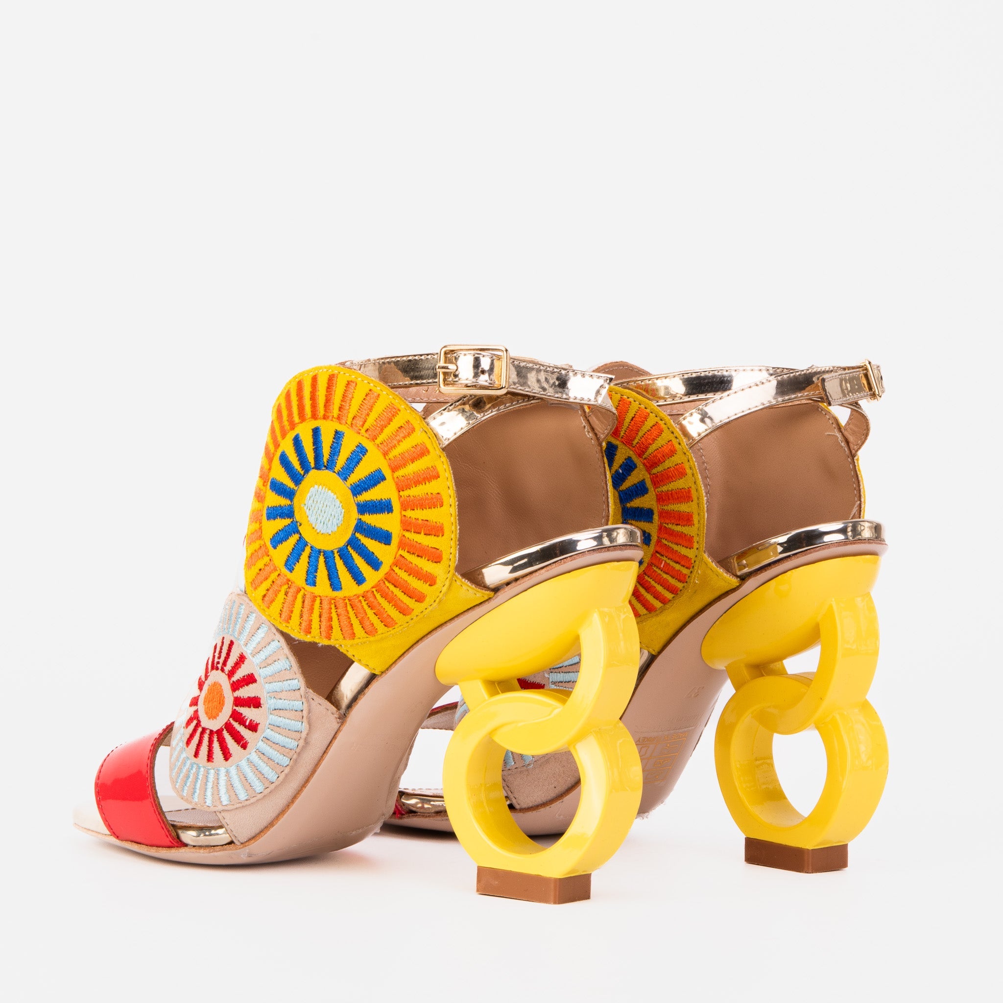 The Parama Yellow Leather Ankle Strap Women Sandal