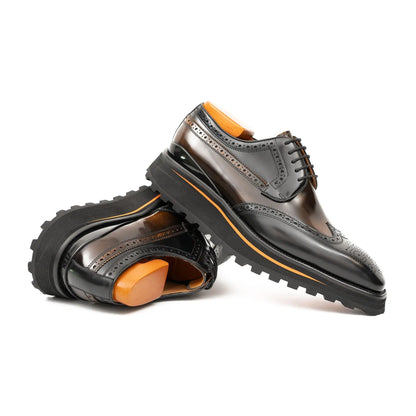 Platform Brogues Patent Leather Black Formal Footwear