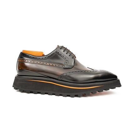 Platform Brogues Patent Leather Black Formal Footwear
