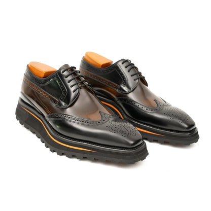 Platform Brogues Patent Leather Black Formal Footwear