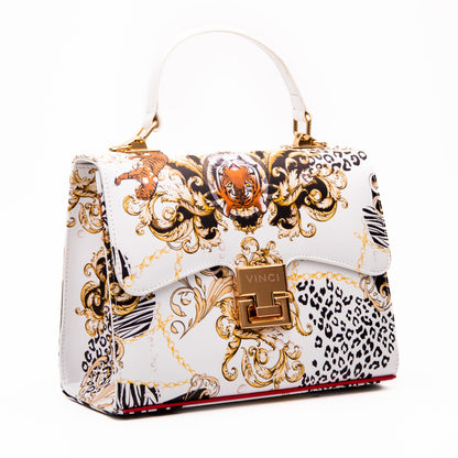 The Perugia White Leather Handbag