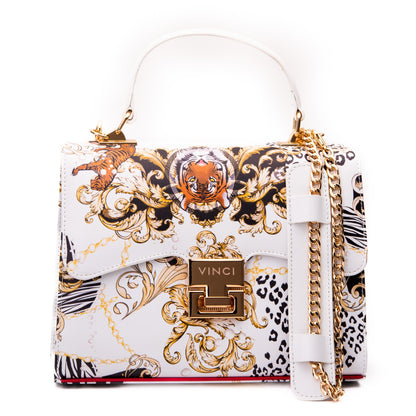 The Perugia White Leather Handbag
