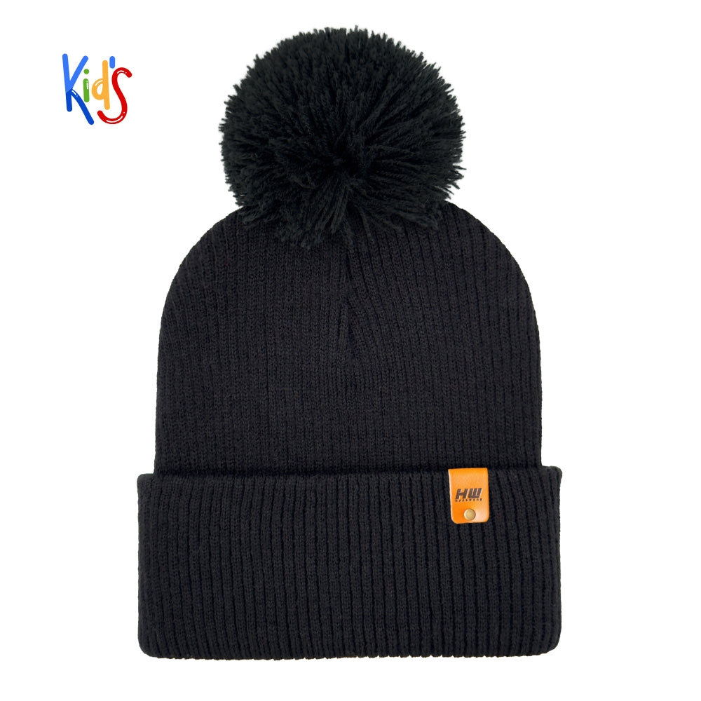 Haakwear Pom Pom Kids Knit Beanies Soft Warm Premium