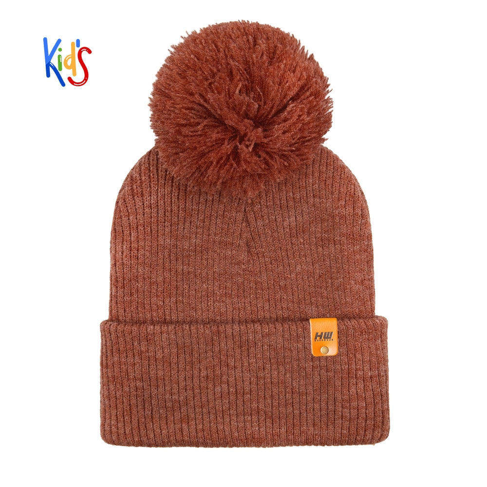 Haakwear Pom Pom Kids Knit Beanies Soft Warm Premium