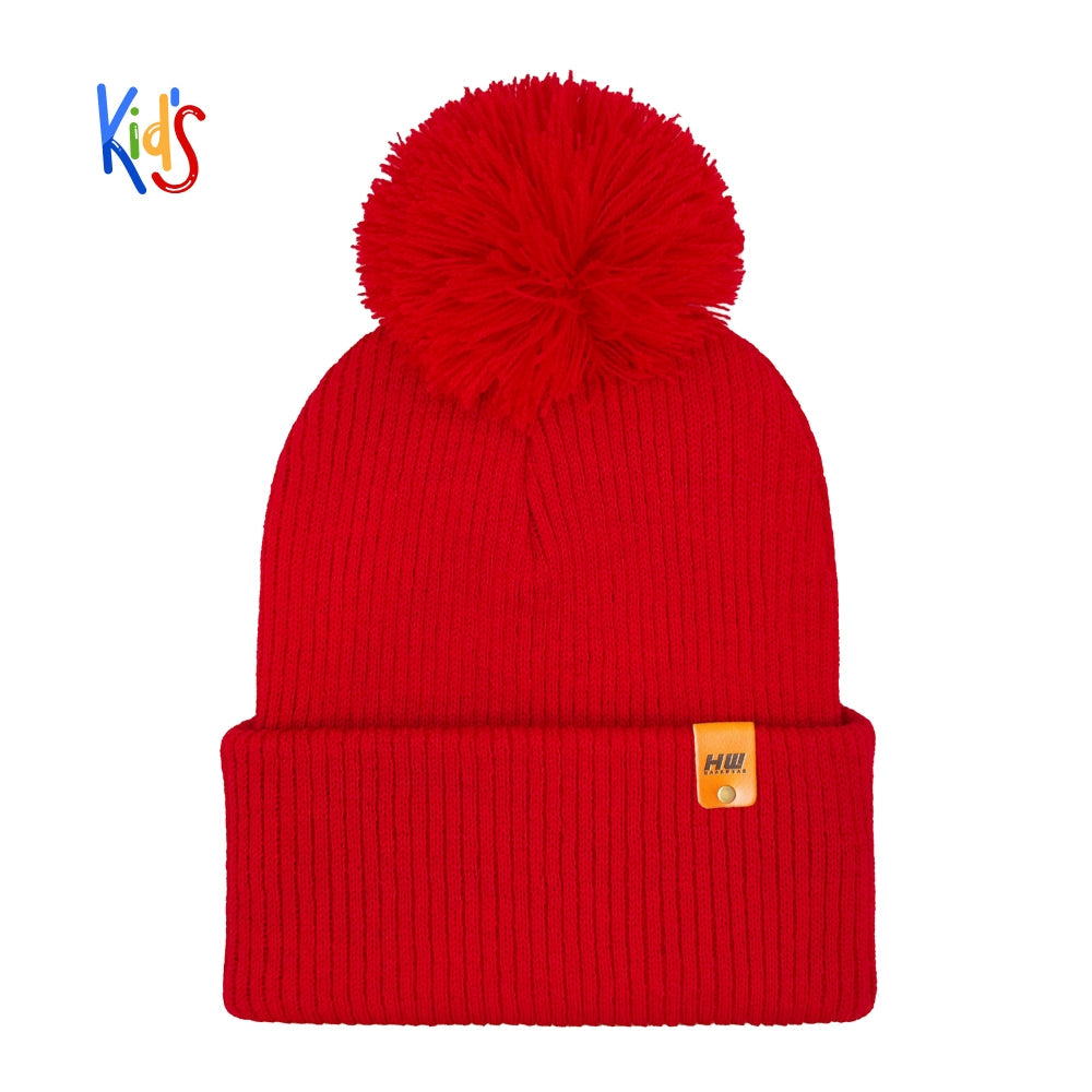 Haakwear Pom Pom Kids Knit Beanies Soft Warm Premium