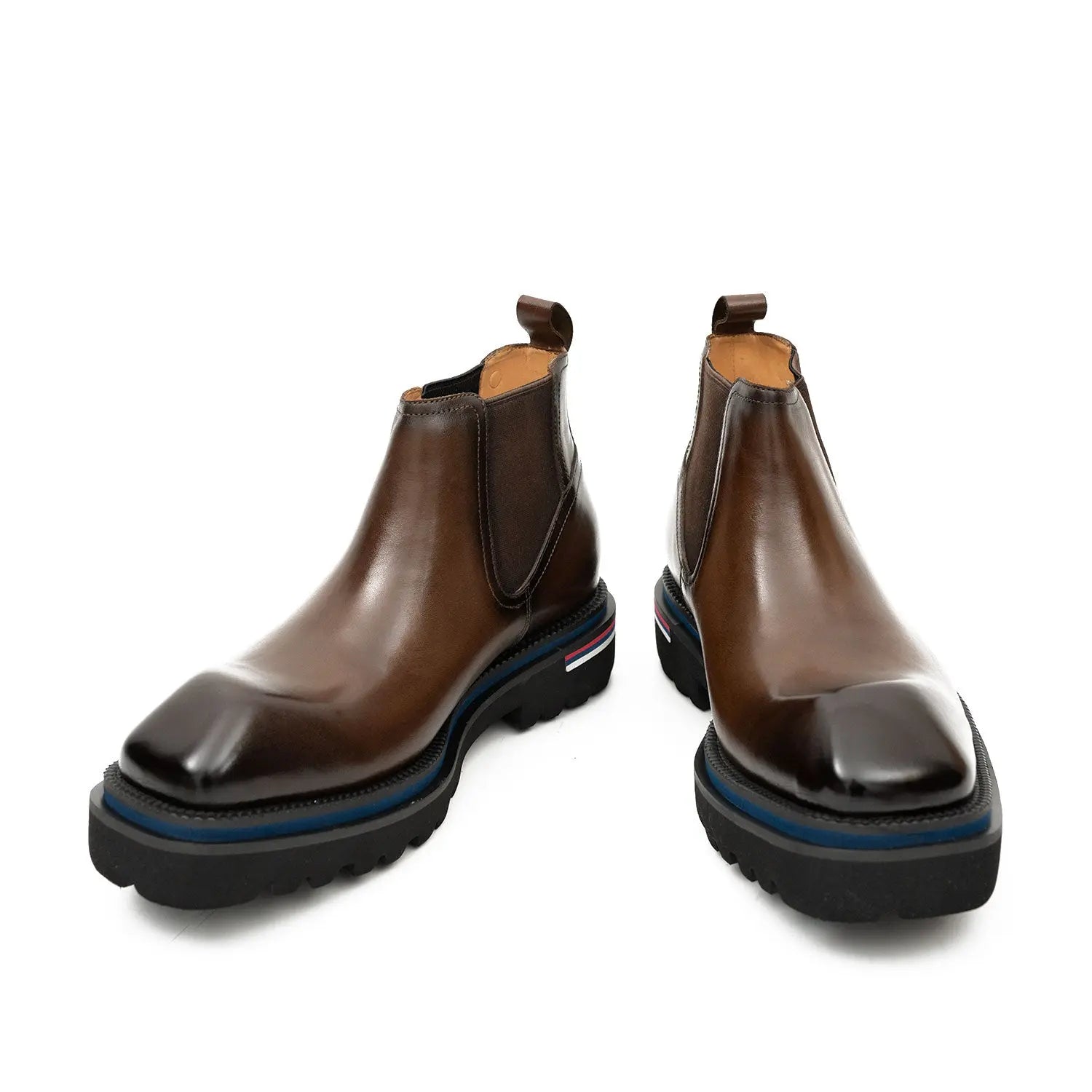 Premium Handcrafted Genuine Chelsea Boots Calfskin Brown